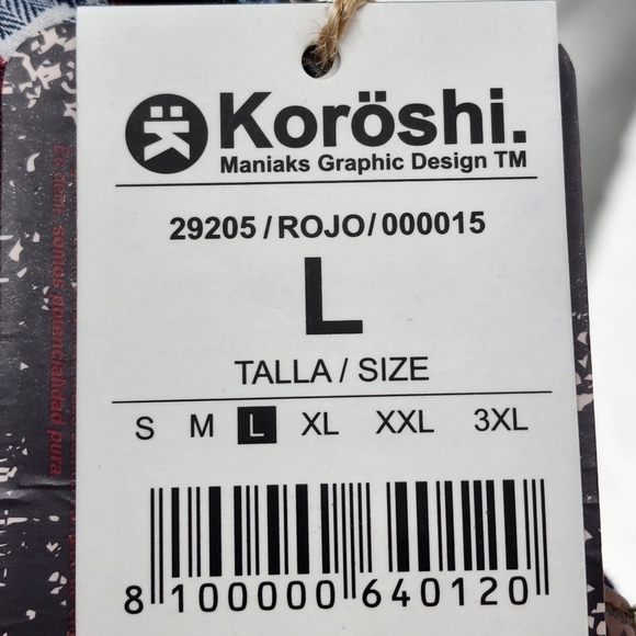 Koroshi  & Co. Men's Plaid Long Sleeve Button-Up Shirt - L - Picture 6 of 6